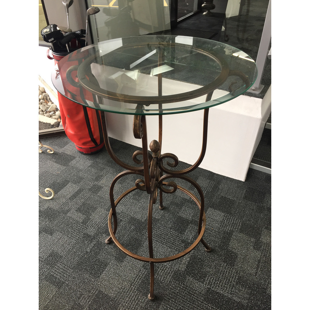 Table - Round Iron - Glass Top image 0